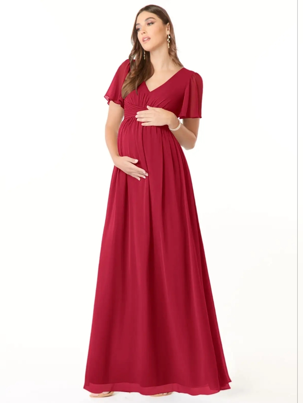 Azazie Maternity Maxi Dress